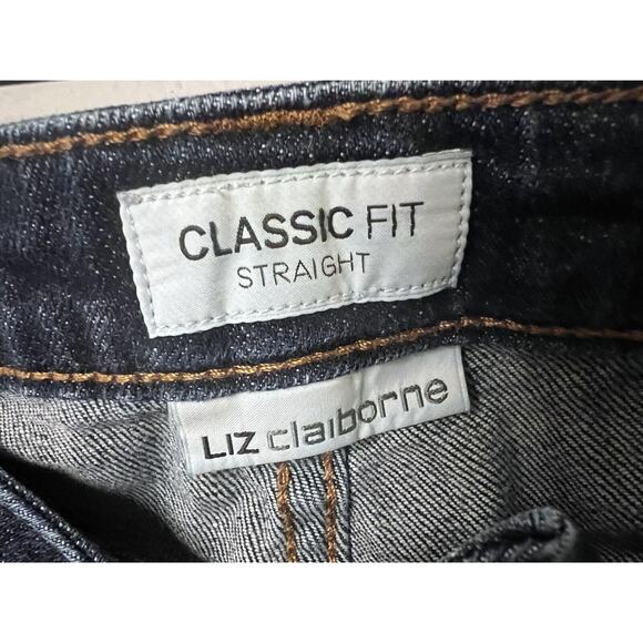 Liz Claiborne Jeans Womens Size 14 Classic Fit Straight Leg Jeans 28” Inseam - Picture 5 of 8